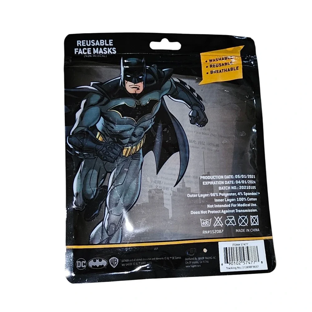 DC Comics Batman Reusable Face Mask Adult Washable Blue Black #553